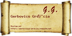 Gerbovics Grácia névjegykártya